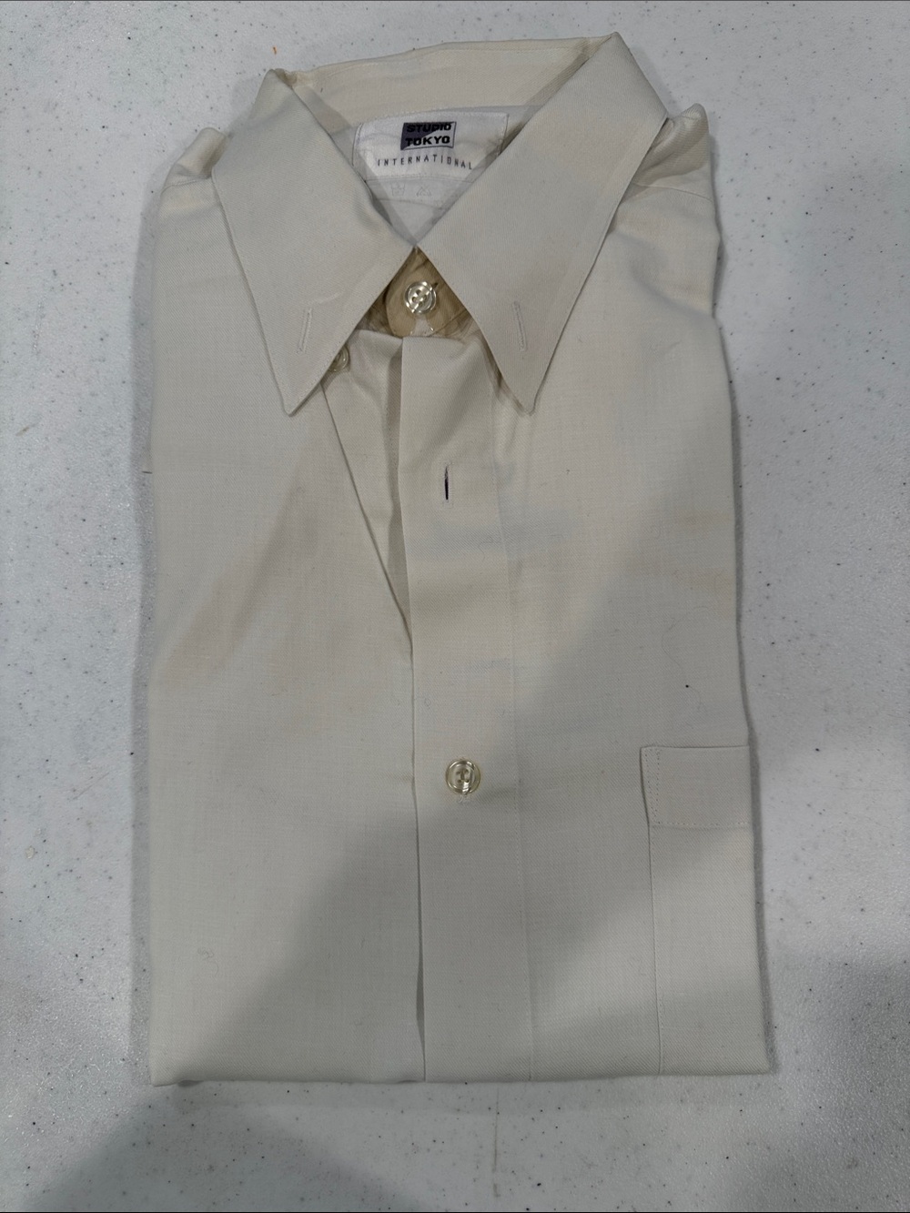 Men's Dress Shirt in Cream -